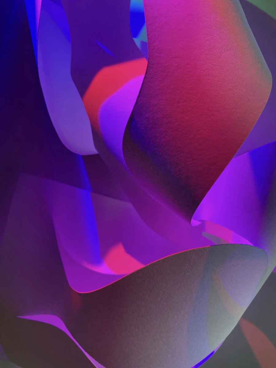 Paarse en blauwe abstracte vormen